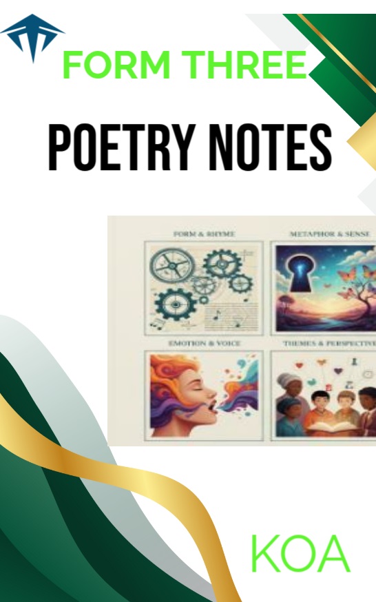 FORM THREE POETRY NOTES