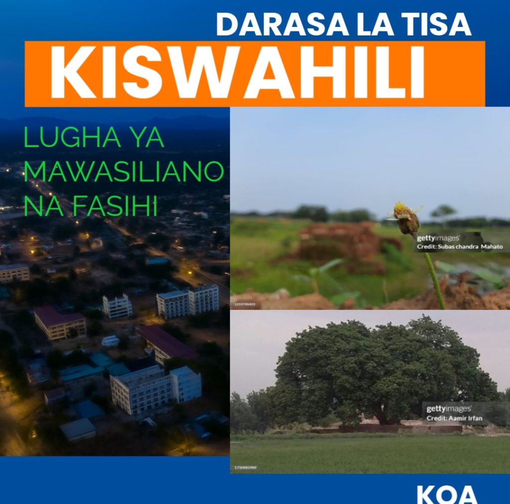 KISWAHILI DARASA LA TISA